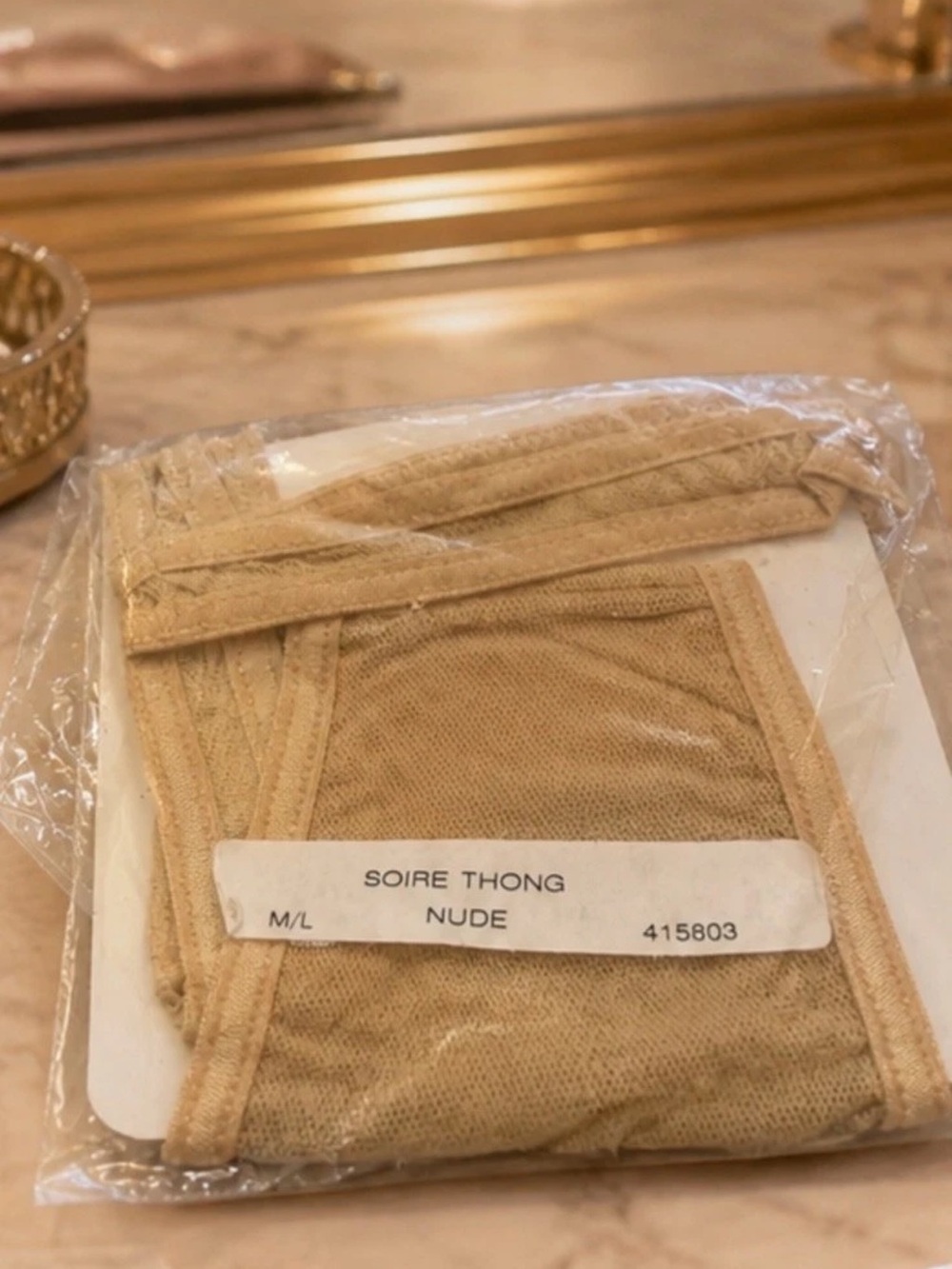NIP Cosabella Soire Thong Nude M-L Mesh Made in Italy
